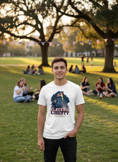 Electric Liberty 250th Anniversary T-Shirt | Benjamin Franklin 1776-2026 Patriotic Tee | Semiquincentennial USA Independence Shirt