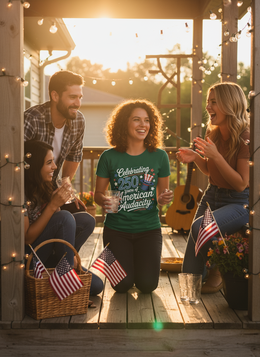 Celebrating 250 Years of American Audacity T-Shirt – Patriotic 1776-2026 Independence Tee