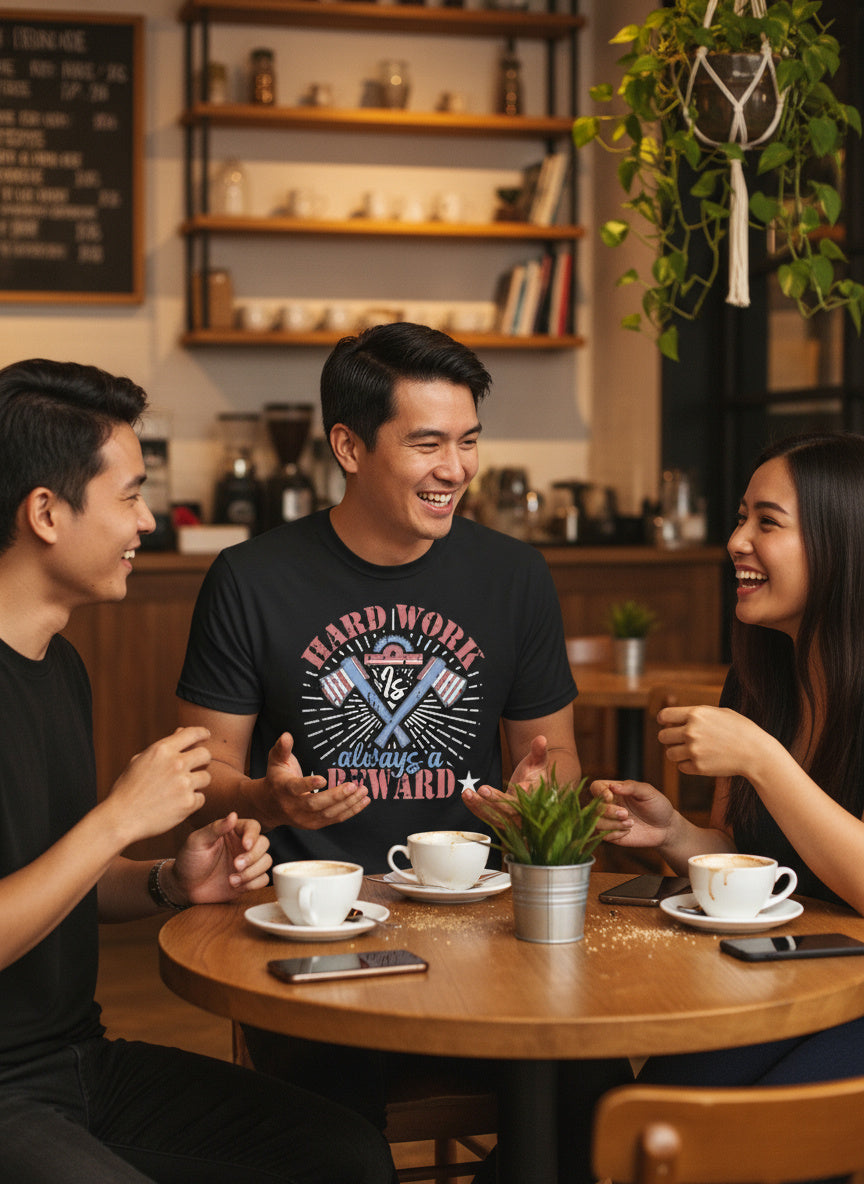 Hard Work is Always a Reward T-Shirt - Motivational Graphic Tee