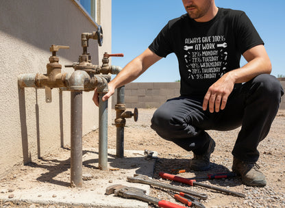 Always Give 100% at Work T-Shirt – Funny Tradesman Tee for Builders, Mechanics & Electricians