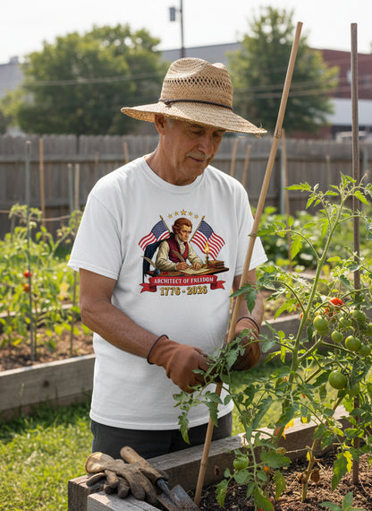 Architect of Freedom 250th Anniversary T-Shirt | 1776-2026 Patriotic Founding Fathers Tee | Semiquincentennial USA Independence Shirt
