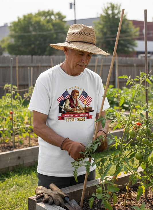 Architect of Freedom 250th Anniversary T-Shirt | 1776-2026 Patriotic Founding Fathers Tee | Semiquincentennial USA Independence Shirt