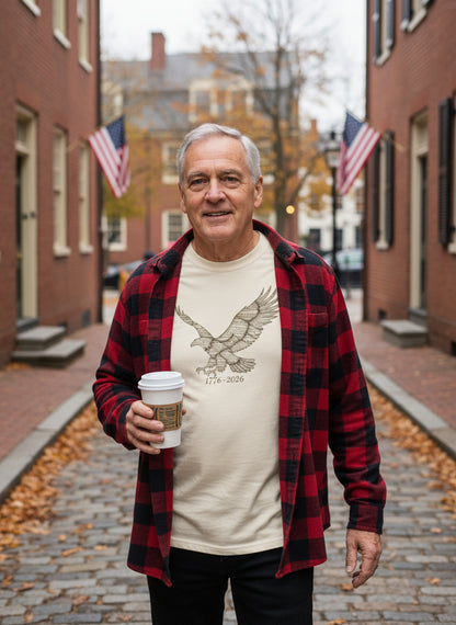 1776–2026 Eagle of Liberty T-Shirt – Vintage Patriotic America 250 Anniversary Tee