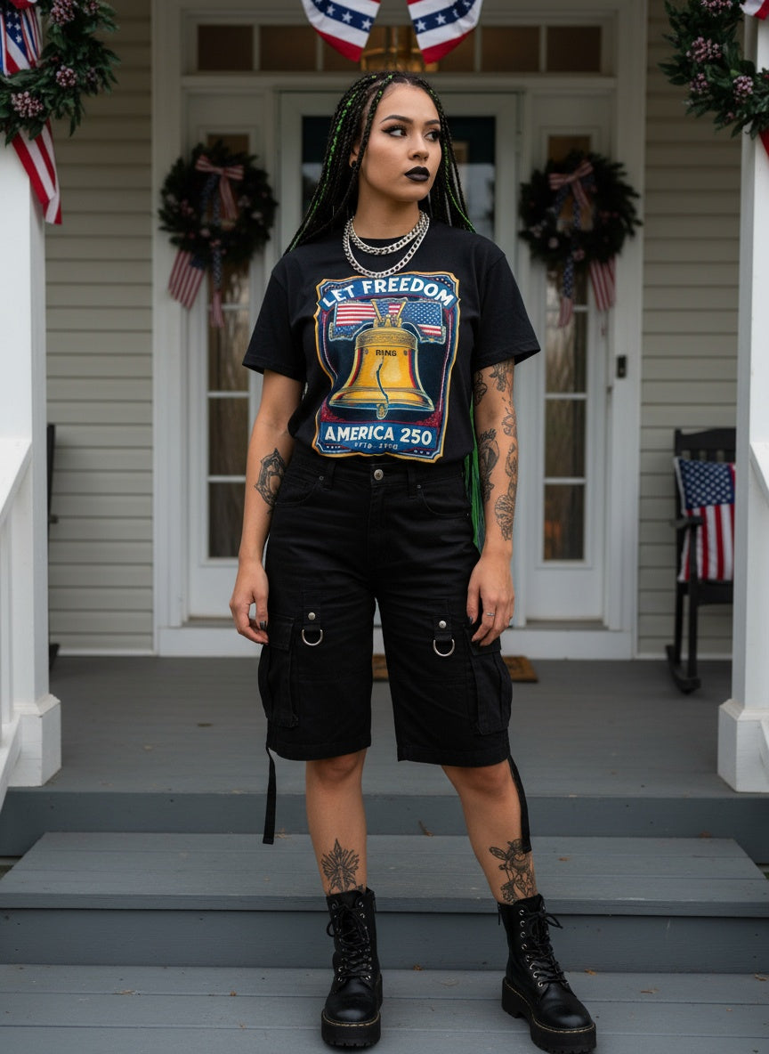 Let Freedom Ring America 250 T-Shirt | Liberty Bell Patriotic Tee | 1776–2026 250 Years of Freedom