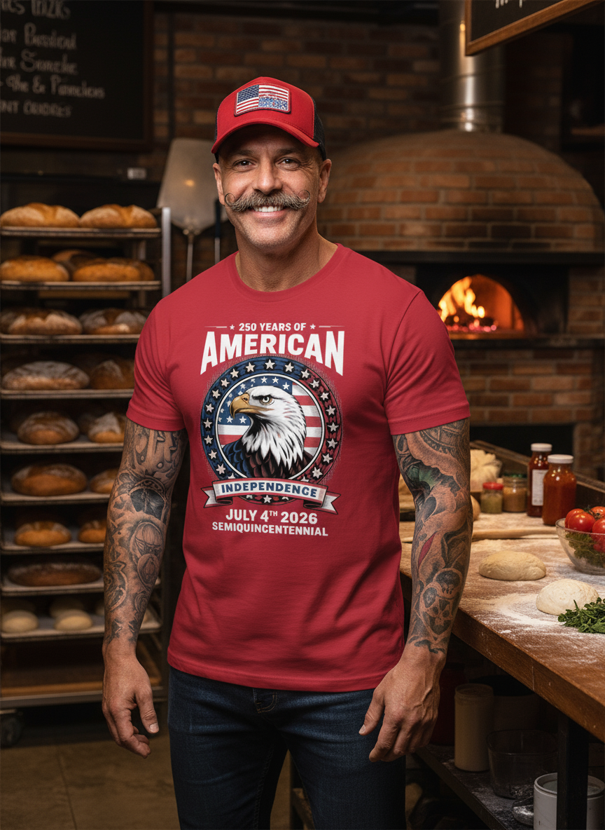 250 Years of American Independence T-Shirt – Patriotic Eagle 1776–2026 Semiquincentennial Tee