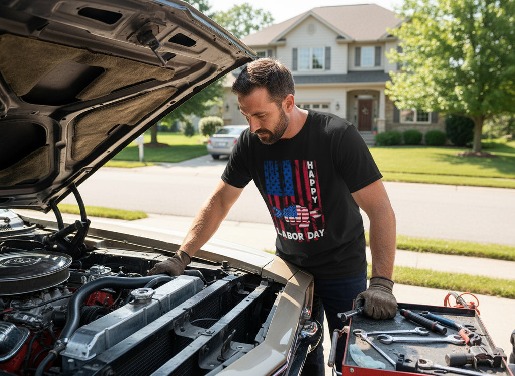 Happy Labor Day T-Shirt – Patriotic USA Worker Tee for Tradesmen | American Pride Workwear
