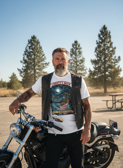 Liberty’s Brew T‑Shirt – 1773 The Spark of Freedom | Patriotic American Heritage Tee