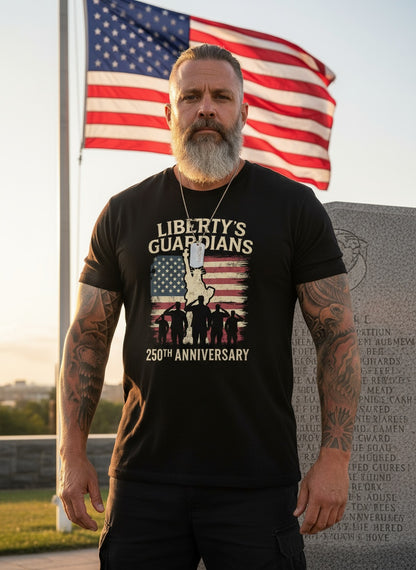 Veterans for Liberty T-Shirt | 250 Years of Freedom Tee – Patriotic USA Military Veteran Shirt (1776–2026)
