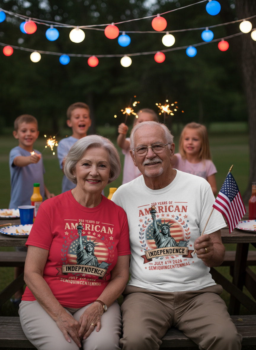 250 Years of American Independence T-Shirt | 1776–2026 Statue of Liberty Tee – Patriotic USA Semiquincentennial Shirt
