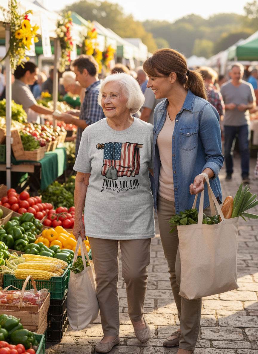 Thank You for Your Service T‑Shirt – Patriotic American Flag Military Appreciation Tee