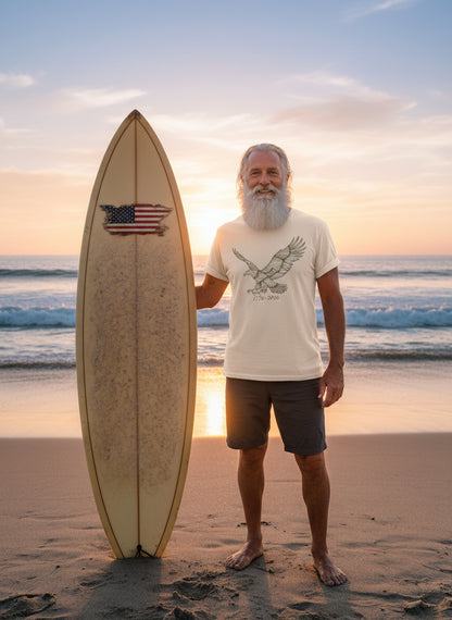 1776–2026 Eagle of Liberty T-Shirt – Vintage Patriotic America 250 Anniversary Tee