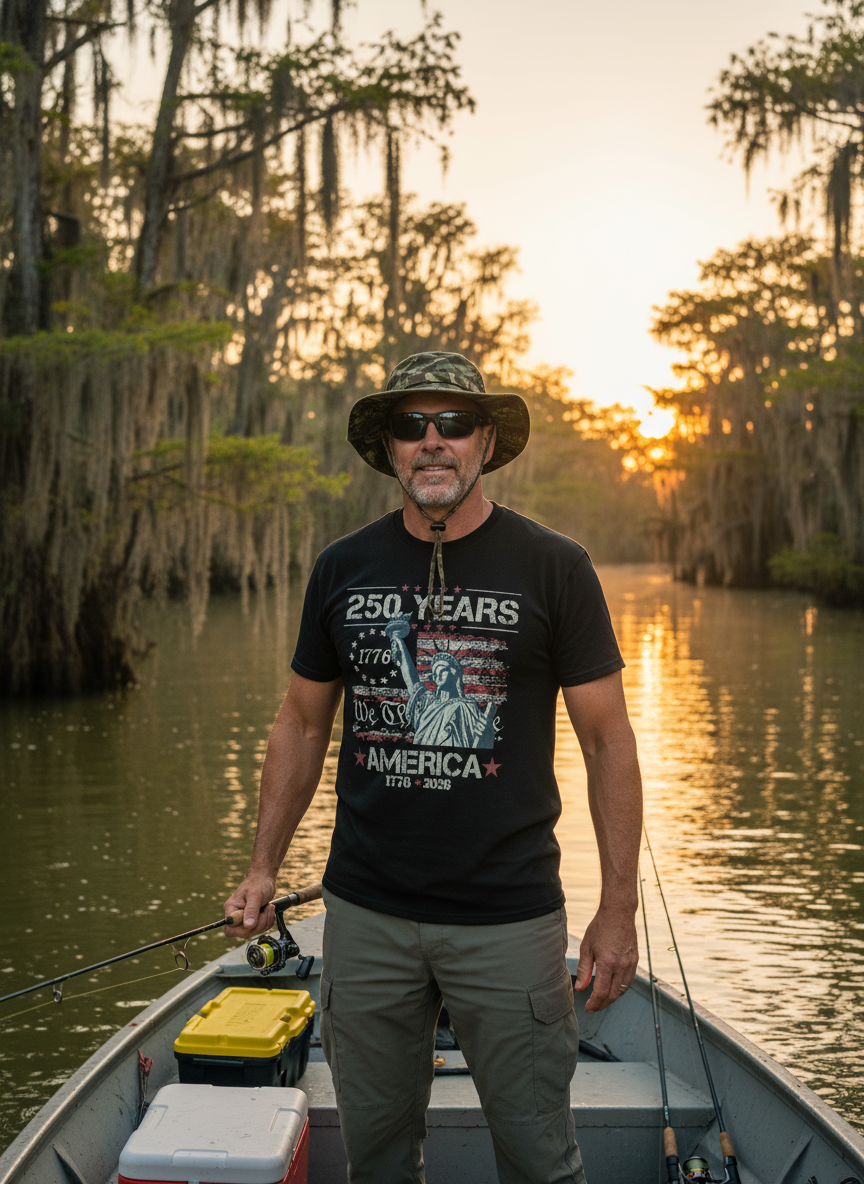 250 Years of America T-Shirt | Patriotic Statue of Liberty Tee – 1776–2026 USA Flag Semiquincentennial Shirt