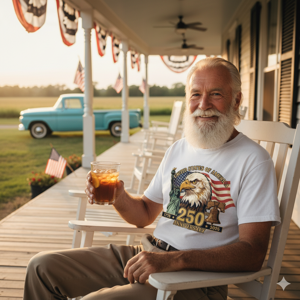 USA 250th Anniversary T-Shirt - 1776-2026 Semiquicentennial Eagle & Flag Patriotic Tee - American Pride Commemorative Shirt