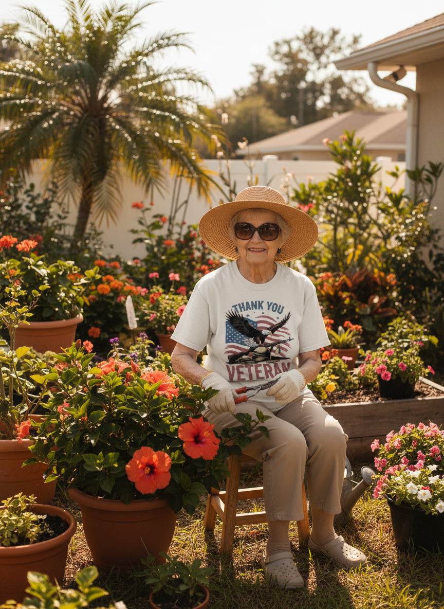 Thank You Veteran T‑Shirt – Patriotic American Eagle Military Pride Tee