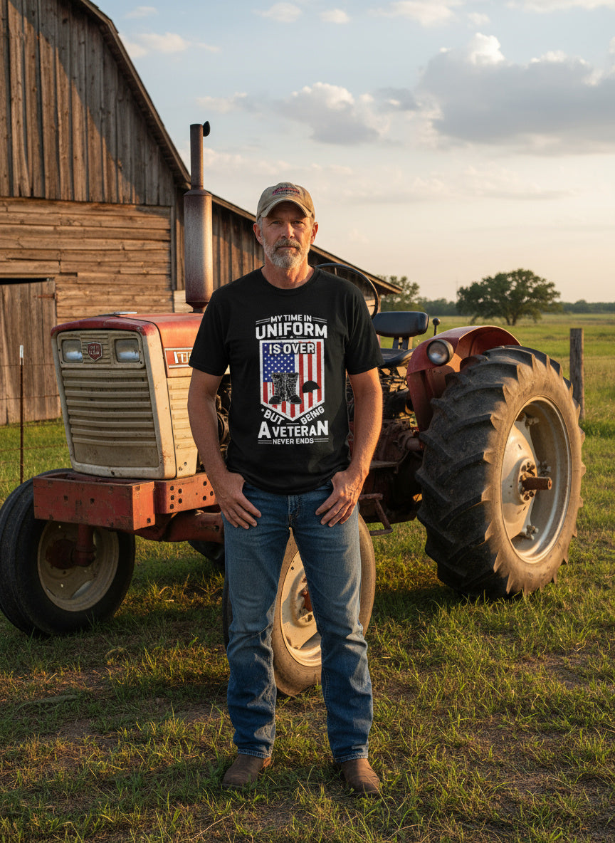 My Time in Uniform Is Over Veteran T‑Shirt – Proud Military Service Tee