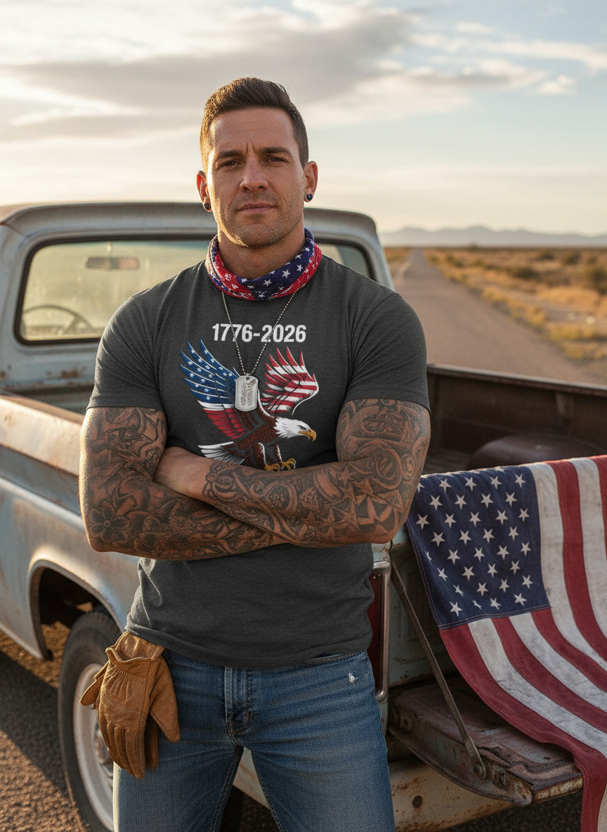 1776–2026 America T-Shirt | 250th Anniversary Eagle Tee