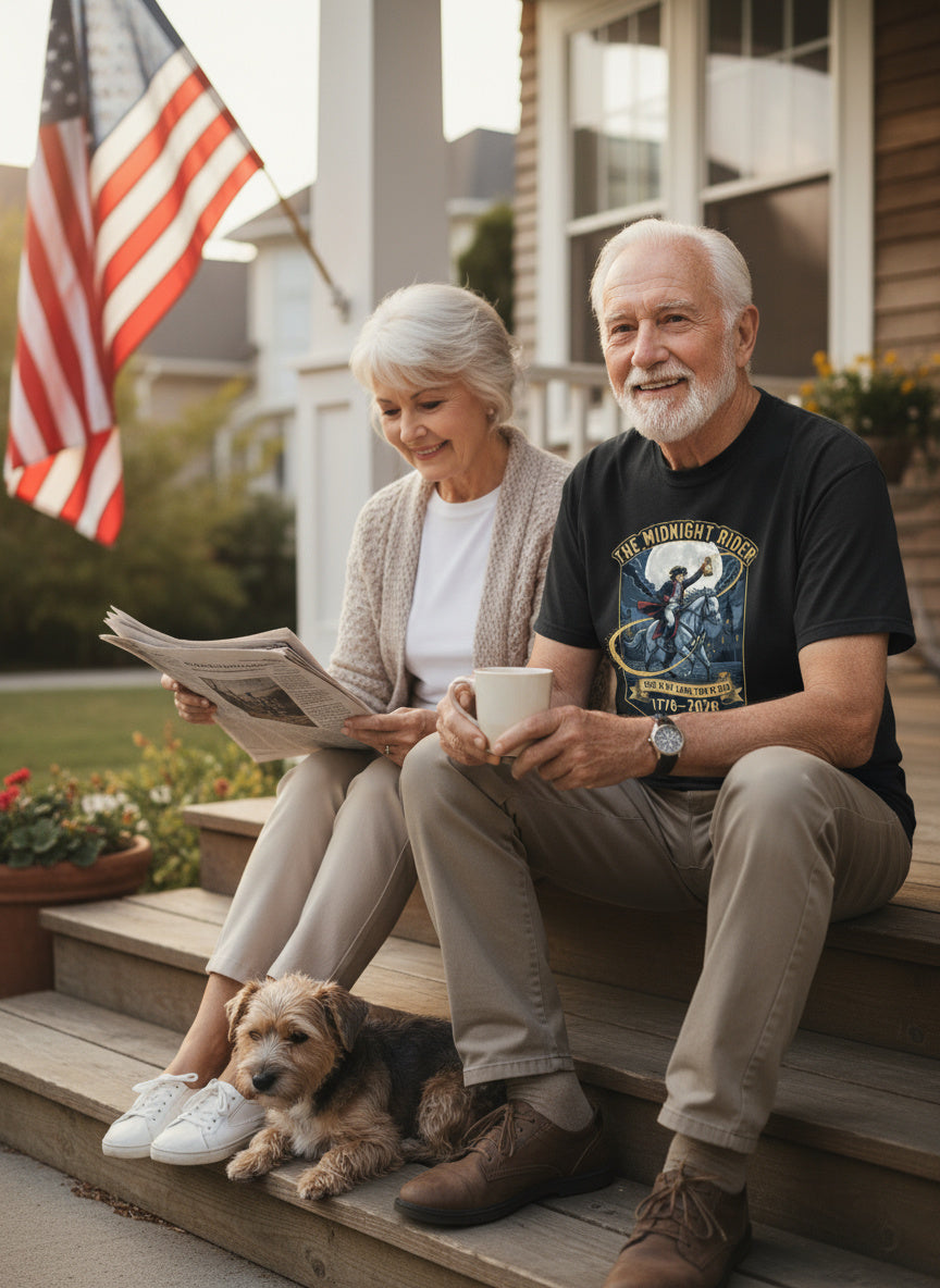 The Midnight Rider T‑Shirt – 1776–2026 America’s 250 Years of Freedom | Paul Revere Patriotic Tee