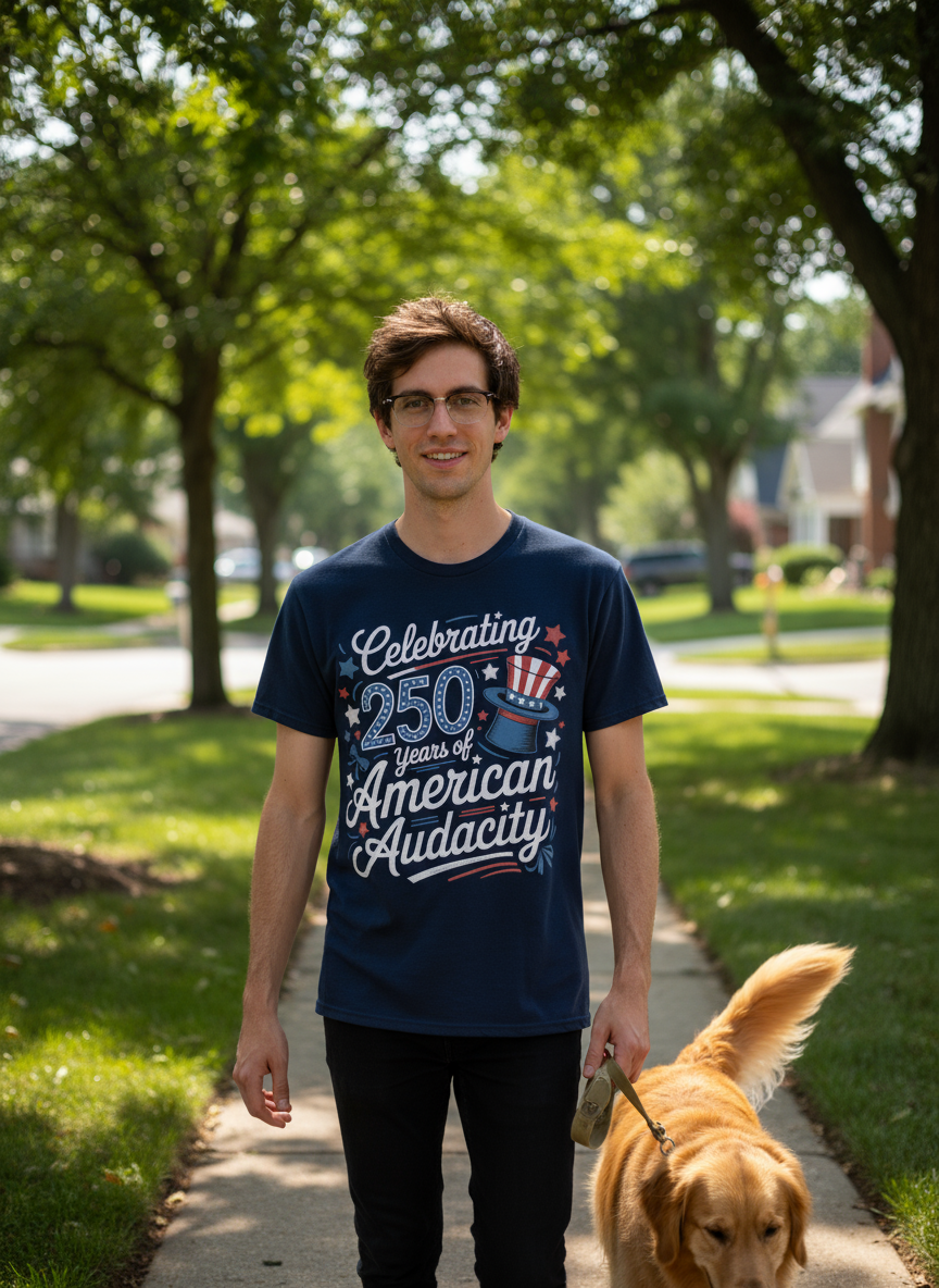 Celebrating 250 Years of American Audacity T-Shirt – Patriotic 1776-2026 Independence Tee