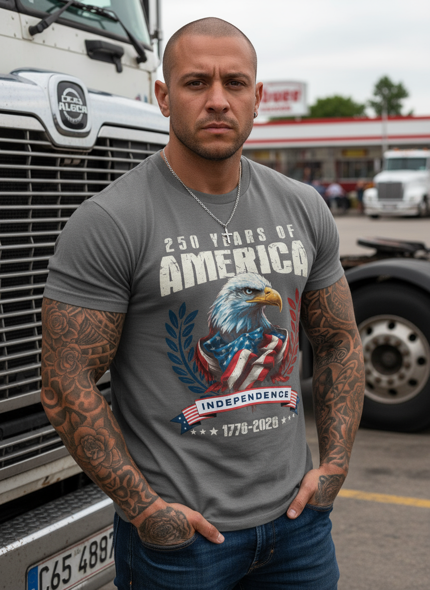 250 Years of America T-Shirt – Patriotic Eagle Independence Tee (1776-2026 Anniversary Edition)